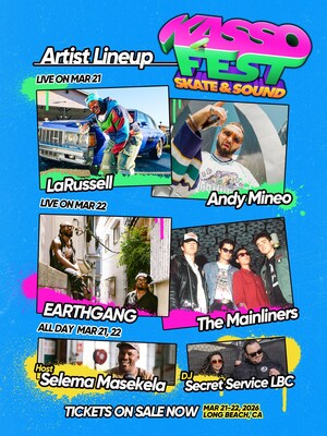 KASSO FEST SKATE &amp; SOUND Taps Red Bull as Official Media Partner and Reveals Full Artist Lineup, DJ, Event Host, Schedule, and Added Skaters Ahead of Two-Day Festival