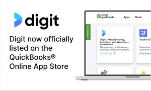 Digit Now Available on the Intuit QuickBooks® Online App Store, Bringing Operations and Financials Into Sync