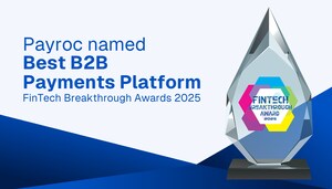 Payroc Named "Best B2B Payments Platform" in 2025 FinTech Breakthrough Awards Program