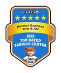 Patriot Express Tire & Oil Named A 2025 CARFAX Top-Rated Service Center