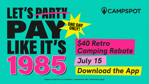 Campspot Brings Back 1985 Camping Prices - For One Day Only on July 15