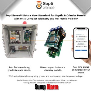 Sump Alarm Launches SeptiSense® The Low Cost Plug and Play Telemetry Platform for Lift Stations Grinder Pumps and Septic Systems