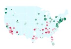 U.S. Safe Streets Index Map of Top 100 Metros
