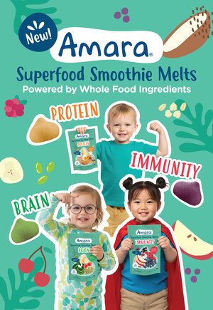 Amara Launches First-of-its-Kind Functional Snack for Kids with New Superfood Smoothie Melts