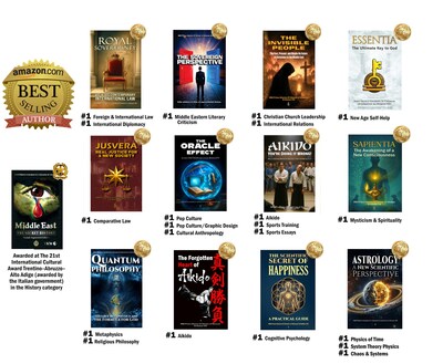 Twelve #1 Bestseller Books in 21 Categories